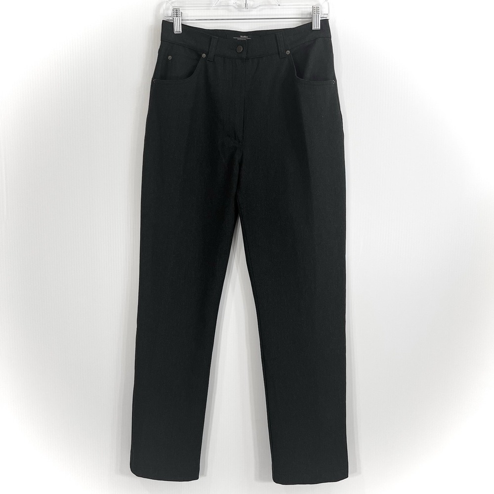 Weekend Max Mara Straight‎ Leg Trouser Pants Sz 8 US 42 IT Gray Classic 5 Pocket